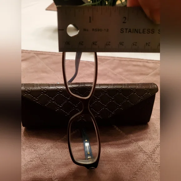 GUCCI GG Havana blue/ brown eyeglasses - Picture 3 of 8